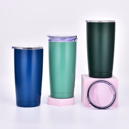 Tasse thermique en acier de haute qualité militaire en forme d'oeuf de voyage de thé en métal de faible MOQ de sublimation avec de la paille
